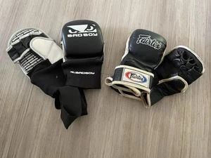 2 X Pairs Of Mens Large MMA gloves FAIRTEX And bad boy - Picture 1 of 1