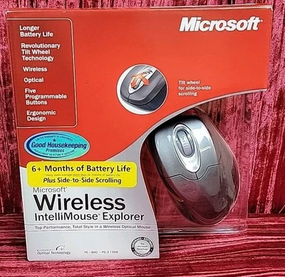 Microsoft NIOP 1007 Wireless IntelliMouse Explorer 2.0 Wireless Optical Tilt Whl - Image 1 of 4