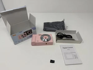Digital Camera 32GB HD 1080P 44MP 2.4'' LCD Screen 16X Zoom PINK - Picture 1 of 13