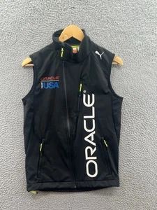 Oracle Team USA Softshell Vest Men's Size XXS Puma Black Full Zip America's Cup - Picture 1 of 3