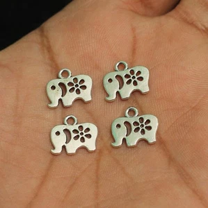 11x12mm German Silver Elephant Charms - Picture 1 of 8