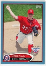 2012 Topps Opening Day Baseball Jordan Zimmerman Blue /2012 #8