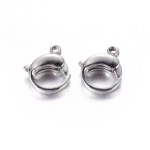 2 Stck. Edelstahl Karabinerverschlüsse 10 x 12 mm Schmuck Auslöser Zum Selbermachen Fundstücke - Bild 1 von 2