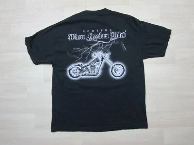 Camiseta Hooters Motocicleta (XL) Motociclista Humble, Texas Lightning "Freedom Rides" Foto 1 de 4
