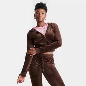 Juicy Couture OG Big Bling Velour Zip-Up Womens Hoodie M NWT $119 - Picture 1 of 6