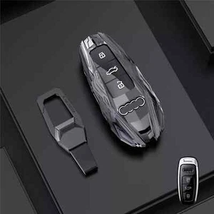 For New Audi A3 A6 A7 Q7 Q8 S6 RS7 S3 SQ7 SQ8 Case Metal Key Fob Cover Keychain - Picture 1 of 16