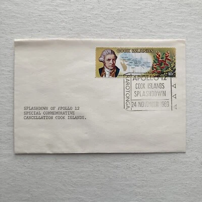 Apollo 12 Splashdown Commemorative Cook Island Cancel 11-24-1969 - Image 1 of 4
