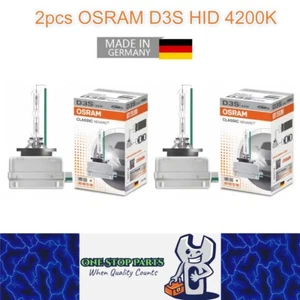 2 x OSRAM D3S HID Xenon Globes 4200K Headlight Original Osram D3S HID Bulbs - Picture 1 of 8