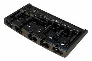 GOTOH 404SJ-5 5-String Bass Bridge w/ Steel Saddles - Black - Picture 1 of 2