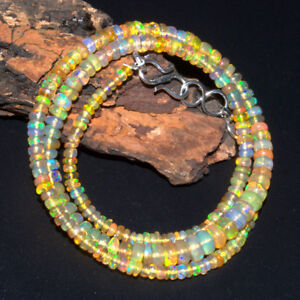 Ethiopian Opal Round Beads 18" Top 35.43 Cts 2.5 upto 5 mm Natural Gemstone Sale