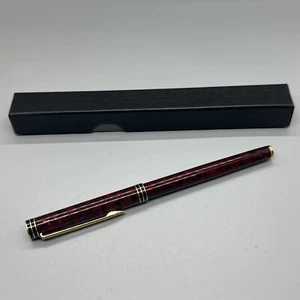Vintage Waterman Ideal Fountain Pen Paris 18k 750 Gold Nib M Marbled Red - Picture 1 of 11