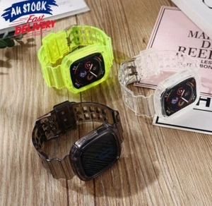 HOT For Fitbit versa 3 /Sense Watch Band Silicone TPU Strap w/ Frame Bumper Case - Picture 1 of 28