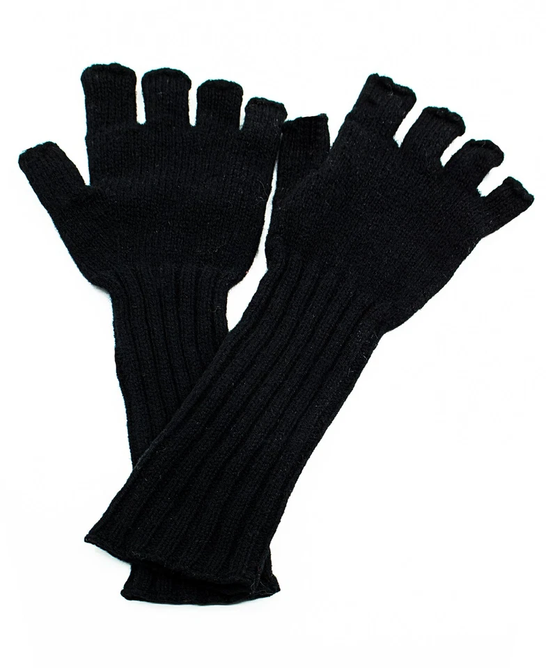 Cashmere Long-Length Half-Finger Gloves - Image 1 of 1