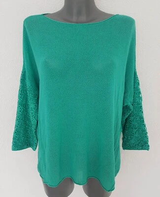 Hoss Intropia Damen Shirt 3/4 Ärmel Grün Gr: M - Bild 1 von 4