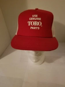 Vintage Toro Use Genuine Parts Snowblowers Snapback Trucker Hat Cap Lawnmower - Picture 1 of 3