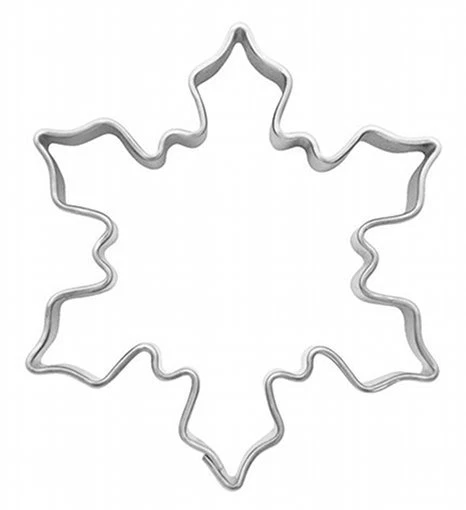 Ausstecher Ausstechform Schneeflocke 5 cm Edelstahl /Eiskristall - Bild 1 von 1