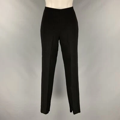 RALPH LAUREN Size 6 Black Wool Fitted Dress Pants - Image 1 of 4