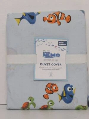 Funda nórdica Pottery Barn Kids Disney y Pixar Finding Nemo F/Q azul nueva con etiquetas Foto 1 de 3