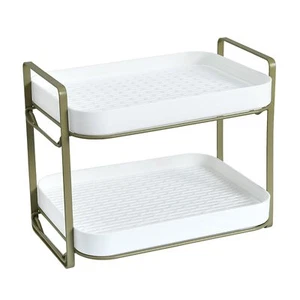 2-Tier Cups Mugs Drying Rack with Removable Drain Tray Kitchen Countertop Org... - Picture 1 of 7