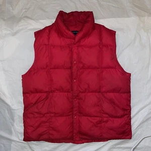 Lands End Down Vest Red Mens XL - Picture 1 of 8