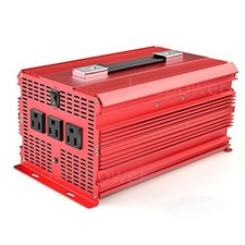 Bestek Power Inverters 2000W Watt 12V Dc to 110V Ac 3 Outlets Modified Sine Wave