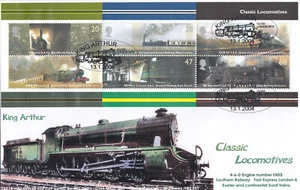 Classic Locomotives MS GB GBFDC GB83A FDC King Arthur Close 2004 5/50 (105496) - Picture 1 of 3