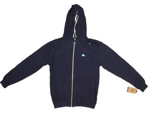 MV Sport Herren marineblau meliert Fleece gefüttert durchgehender Reißverschluss Kapuzenjacke Hoodie Small - Bild 1 von 8