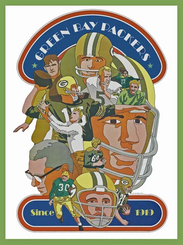 Green Bay Packers 1968 Poster - 8x10 Color Photo Cover