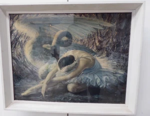 VINTAGE ORIGINAL FRAMED TRETCHIKOFF SWAN LAKE BALLET BALLERINA PRINT - Picture 1 of 8