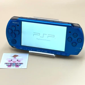 PSP 3000 VB Console Vibrant Blue Region Free Japan Games Sony Playstation Tested - Picture 1 of 21