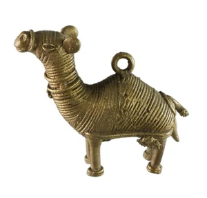 Anhänger Dromedar - Art Tribal Bastar - Figürchen Dhokra - Unikat - Indien #1295 - Picture 1 of 8
