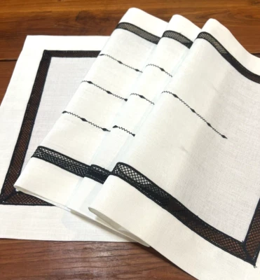 Table Top Topper Runner Needlepoint Crochet Embroidered ivory Arlette Hand Made - Image 1 of 4