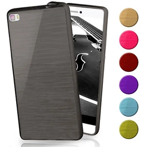 Hülle für Huawei P8 Lite 2015 Case Cover Silikon Schutzhülle Handy TPU Brushed - Picture 1 of 10