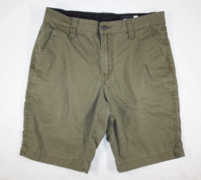 Volcom Shorts Men's 29 True To This Chino Slim Stretch 9" inch Inseam Green - Image 1 of 4