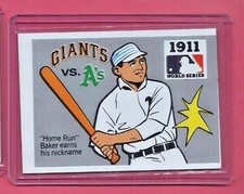 1971 Fleer R.G. LAUGHLIN WORLD SERIES 1911 Giants v. A's #9 BLACK BACK NRMT
