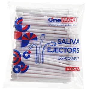 500(5 Bags) WHITE/WHITE Dental Saliva Ejectors Evacuator Disposable Suction Tips - Picture 1 of 8