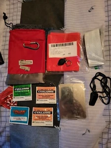 Emergency Signaling kit w/ 2 Camping Mirrors, flag, Whistle,P51, P38, tape, bag - Picture 1 of 12