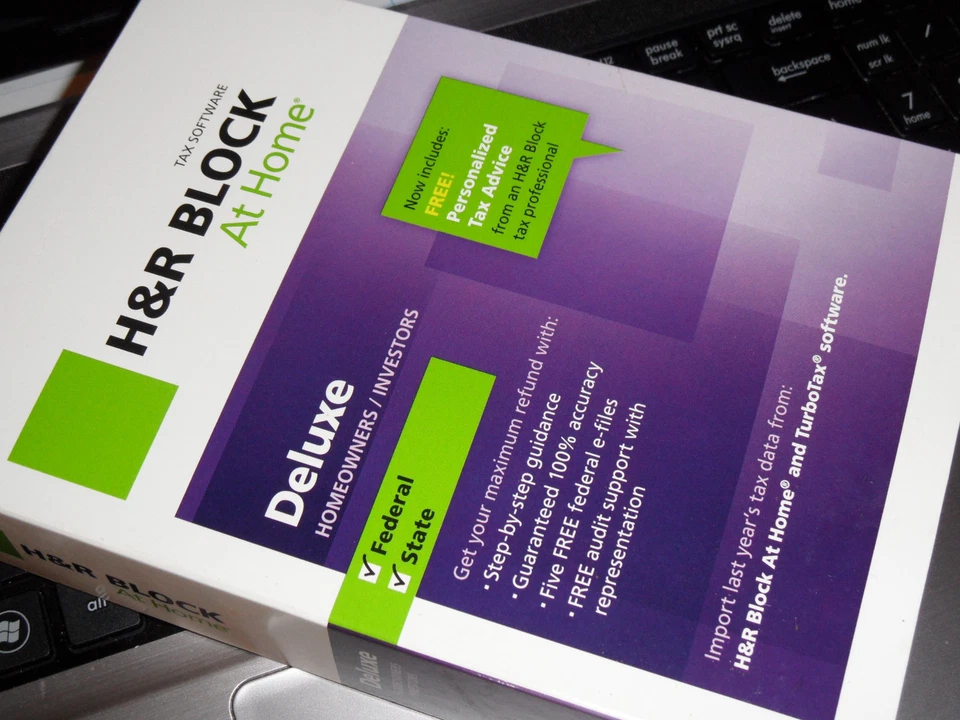 2012 TaxCut DELUXE Federal turbo H&R Block Tax Cut New sealed CD in Retail Box! - Image 1 of 1