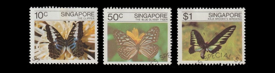 Singapore 1982 Butterflies Set of 3 XFU- SG 417-9 - Image 1 of 1