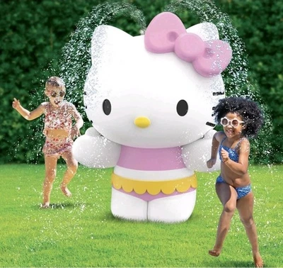 Hello Kitty 5 英尺充气草坪洒水器夏季庭院乐趣全新 (LBHT) — 第 1/4 张图片
