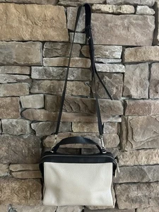 Michael Kors Ingrid Gray Black Pebbled Leather Handbag Shoulder Bag - Picture 1 of 15