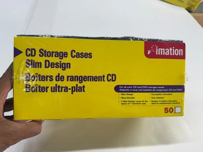 imation CD Storage Cases 50 Pack Slim Design NEW - Image 1 of 3