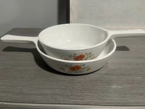 Vintage Corning Ware Wildflower set 2 pinte di casseruola e 6,75" padelle - Foto 1 di 9