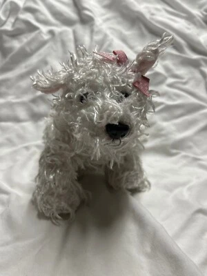 WEBKINZ- White Poodle with Pink Bows- No Code - Image 1 of 3