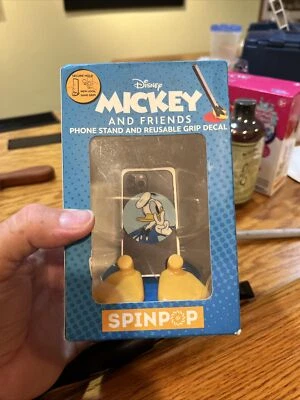 NUEVO SpinPop Pato Donald Mickey y sus amigos soporte para teléfono y calcomanía de agarre reutilizable Foto 1 de 2