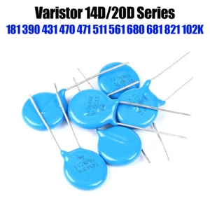 Varistores 14D/20D 471K 470V 220V 560V 680V - Varios valores disponibles ±10% 20 piezas - Imagen 1 de 25