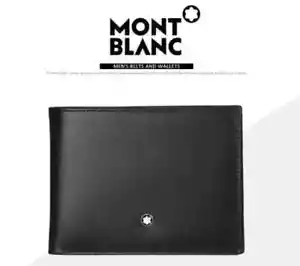 Montblanc Herren Meisterstück schwarz Leder Geldbörse 6cc #14548 Sendungsnummer - Bild 1 von 5