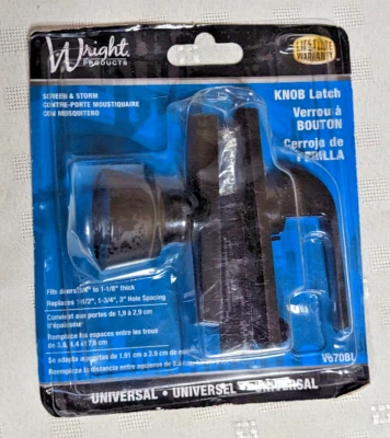 Pestillo de perilla universal Wright Products negro V670BL  Foto 1 de 4