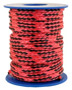 DYNEEMA Flechtleine / Seil / Tauwerk Ø 4mm / 10 Meter rot-schwarz / 1.300 daN - Bild 1 von 2