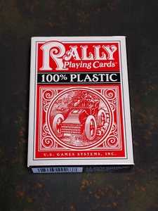 Red 100% Plastic Rally Playing Cards - Playing Cards Deck US Games New! - Picture 1 of 1